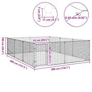Външна клетка за куче с врата 3x4x1 м поцинкована стомана