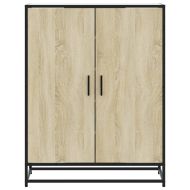 Шкаф за обувки Сонома дъб 75x38x97,5cm Обработено дърво и метал