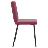 Трапезни столове, 4 бр, виненочервени, кадифе