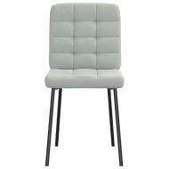 Трапезни столове, 6 бр, светлосиви, кадифе