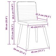 Трапезни столове, 4 бр, облачно сиви, текстил