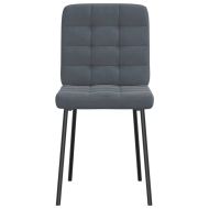 Трапезни столове, 4 бр, тъмносиви, кадифе