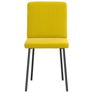 Трапезни столове, 4 бр, жълти, кадифе