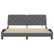 Рамка за легло със светодиод без матрак, 180x200 см, плат