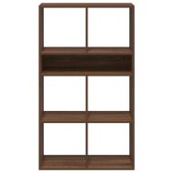 Библиотека, кафяв дъб, 66x31x112 см, инженерно дърво