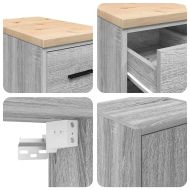 гаражни шкафове, 2 бр, сив сонома, инженерно дърво