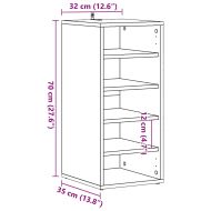 Шкафове за обувки 2 бр дъб артизан 32x35x70 см инж. дървесина