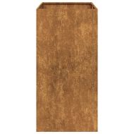 Кашпа, ръждива, 40x80x80 см, патинираща стомана