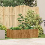 Кашпа, ръждива, 120x80x40 см, патинираща стомана