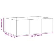 Кашпа, ръждива, 120x80x40 см, патинираща стомана