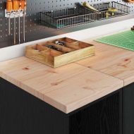 Гаражен шкаф за съхранение, черен, 30x51x85 см, бор масив