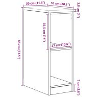 Гаражен шкаф за съхранение, черен, 30x51x85 см, бор масив