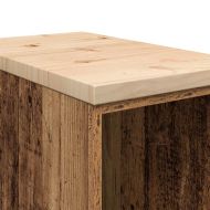 Гаражен шкаф за съхранение, старо дърво, 30x51x85 см, бор масив