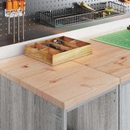 Гаражен шкаф за съхранение, сив сонома, 30x51x85 см, бор масив