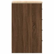 Гаражен шкаф за съхранение, кафяв дъб, 30x51x85 см, бор масив