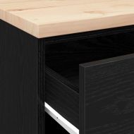 Гаражен шкаф за съхранение, черен, 40x51x85 см, бор масив