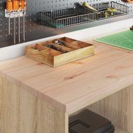 Гаражен шкаф за съхранение, дъб сонома, 60x51x85 см, бор масив