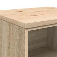 Гаражен шкаф за съхранение, дъб сонома, 60x51x85 см, бор масив