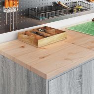 Гаражен шкаф за съхранение, сив сонома, 40x51x85 см, бор масив