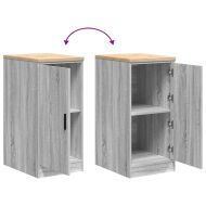 Гаражен шкаф за съхранение, сив сонома, 40x51x85 см, бор масив