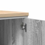 Гаражен шкаф за съхранение, сив сонома, 40x51x85 см, бор масив