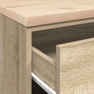 Гаражен шкаф за съхранение, дъб сонома, 60x51x85 см, бор масив