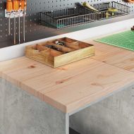 Гаражен шкаф за съхранение, бетонно сив, 40x51x85 см, бор масив