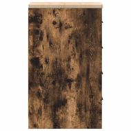 Гаражен шкаф за съхранение, опушен дъб, 30x51x85 см, бор масив