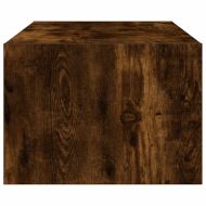 ТВ шкаф с LED осветление, опушен дъб, 100X35,5x25 см