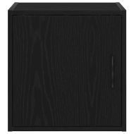 гараж стена шкафове, 2 бр, черен, инженерно дърво