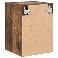 гараж стена шкафове, 2 бр, опушен дъб, инженерно дърво