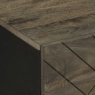 Кафе маса, черна, 80x50x40 см, мангово дърво масив