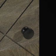 Кафе маса, черна, 100x54x40 см, мангово дърво масив