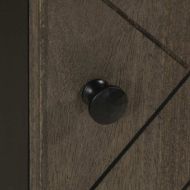 Шкаф за баня, черен, 38x33x58 см, масивно мангово дърво