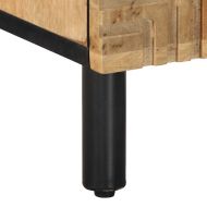 Нощно шкафче Кафяво 40x33x46 cm Масивна дървесина Манго