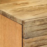 Нощно шкафче Кафяво 40x33x46 cm Масивна дървесина Манго