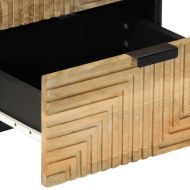 Нощно шкафче Кафяво 40x33x46 cm Масивна дървесина Манго