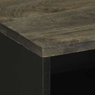 vidaXLL Нощно шкафче черно 50x33x62 cm Масивна дървесина Манго