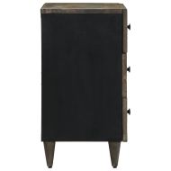 Нощно шкафче Светло сиво 50x33x60 cm Масивна дървесина Манго