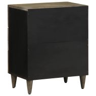 Нощно шкафче Светло сиво 50x33x60 cm Масивна дървесина Манго