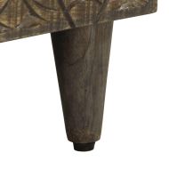 Нощно шкафче Светло сиво 50x33x60 cm Масивна дървесина Манго