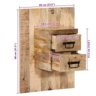 Нощно шкафче 60x32x80 cm Масивна груба дървесина Манго