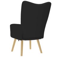 Релакс стол, черен, текстил