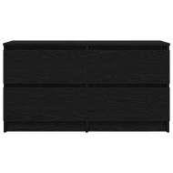 ТВ шкаф черен 100x35x54 cm Изработена дървесина