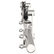 Механизъм за плъзгаща врата 183 см неръждаема стомана сребрист