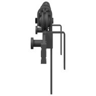 Комплект механизъм за плъзгаща врата, 200 см, стомана, черен