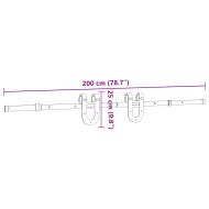Комплект механизъм за плъзгаща врата, 200 см, стомана, черен