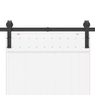 Комплект механизъм за плъзгаща врата, 200 см, стомана, черен