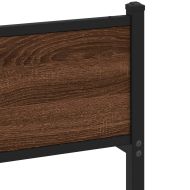 Рамка за легло без матрак Кафяв дъб Инженерна дървесина