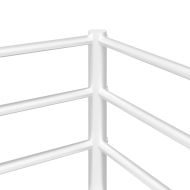 Двуетажно легло без матрак Бяло 100x200 cm Стомана